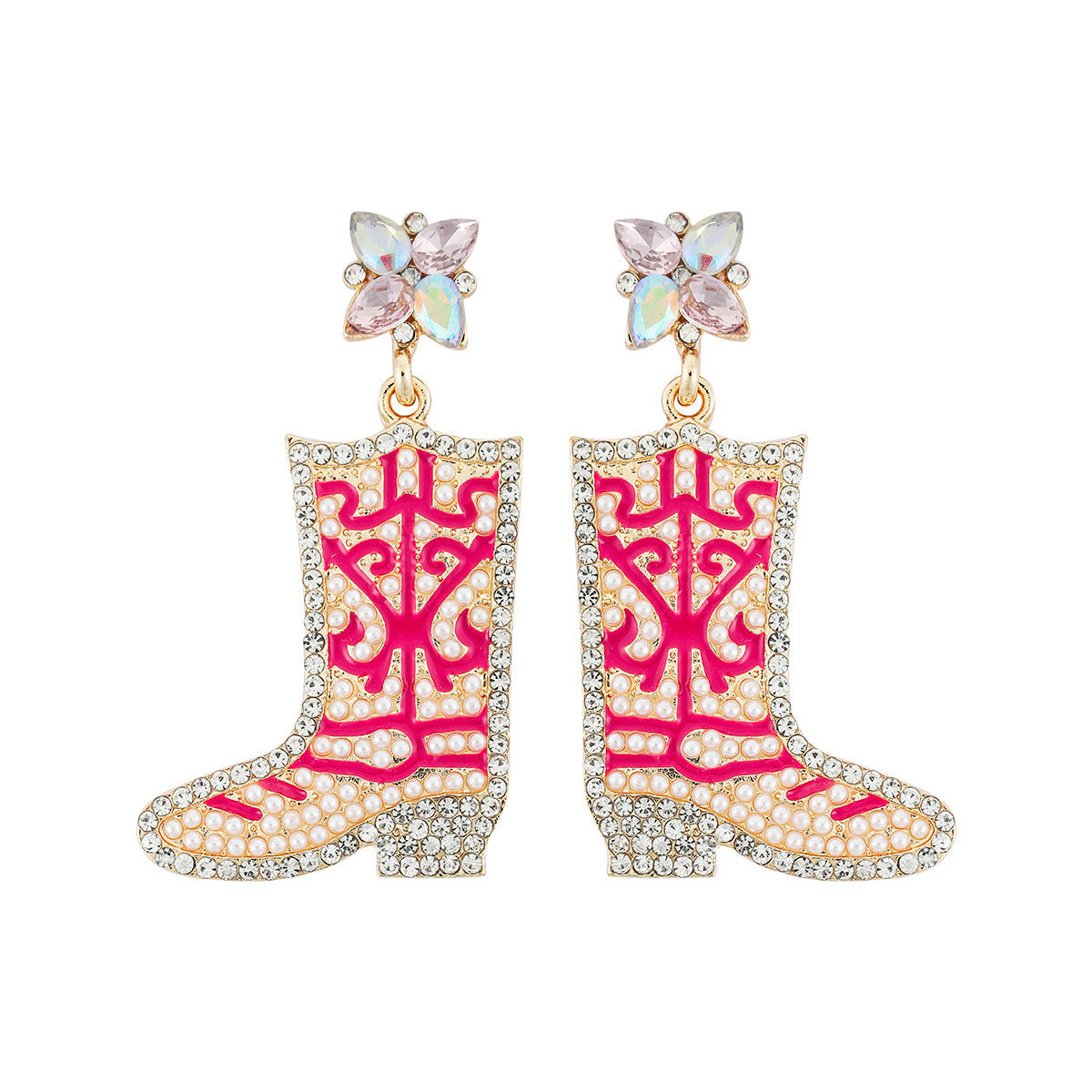 Wholesale Love Boots, Rice Bead Alloy Earrings